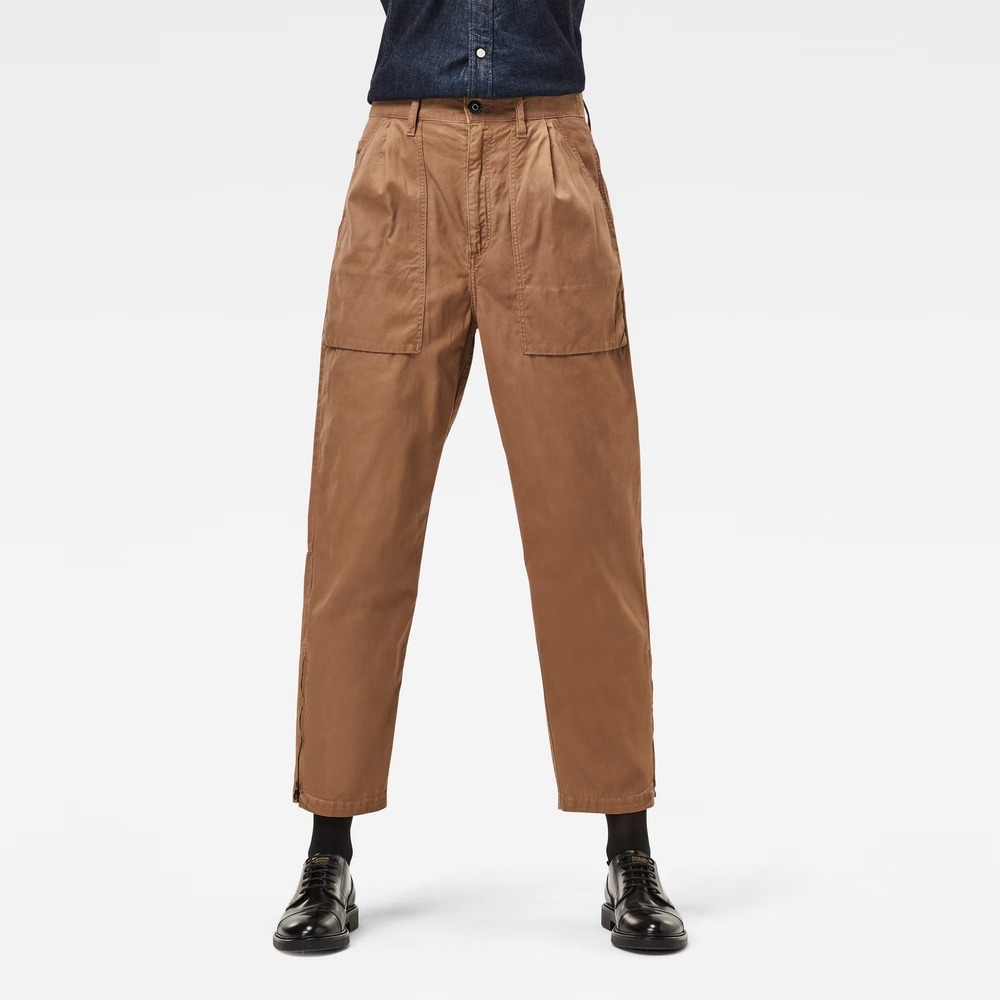 G-Star Raw Archive High 3D Chino Tan Pants Womens sz 25 utility streetwear